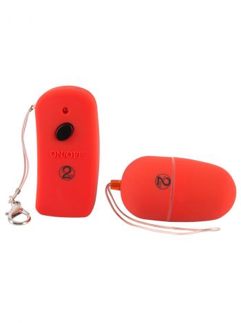 Vibro-glont cu telecomanda, 10 viteze, silentios, rezistent la apa, material catifelat, rosu